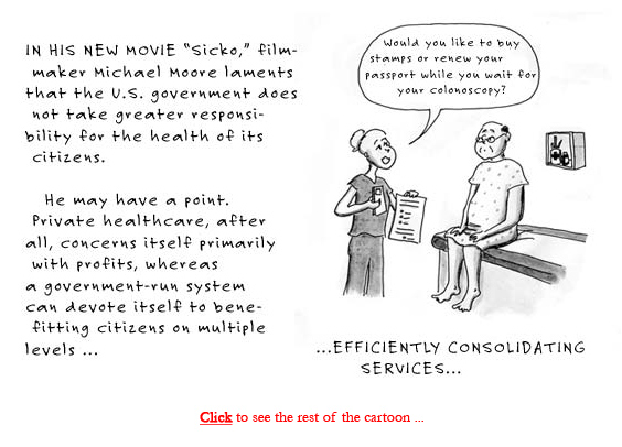 government-run healthcare reform cartoon