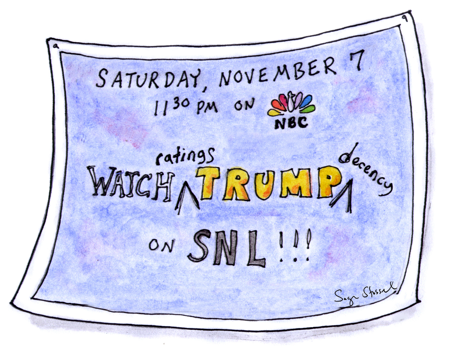 trump, snl, latinos, rapists, mexico, nbc, lorne michaels, ratings, saturday night live, campaign, election 2016, television, tv, cartoon